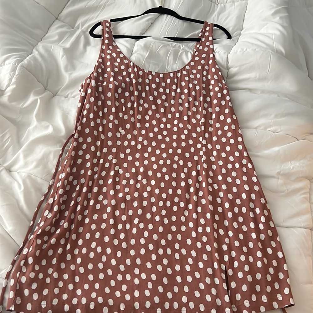 Abercrombie Pink and White Polka Dot Dress